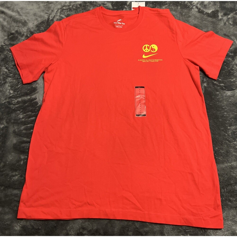 Nike Short Sleeve Tee Red with Yellow Logo